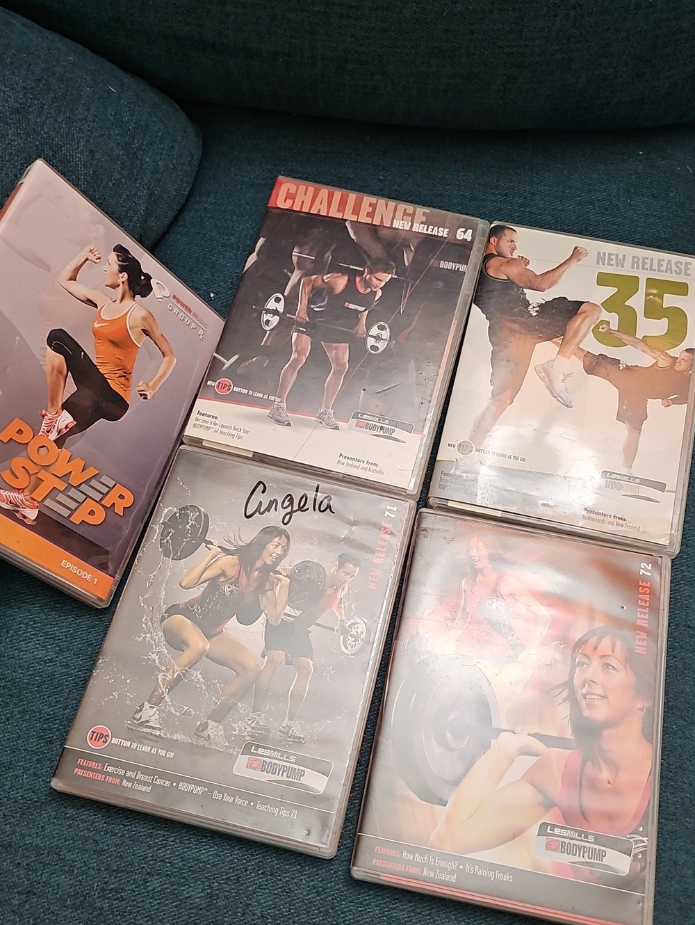 Les Mills Body Pump, Body Combat, Power Step Workout CDs/DVDs